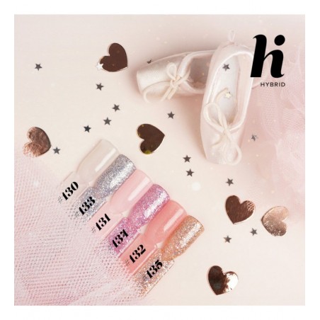 Гел лак 134 Glitter Ballet Slipper Hi Hybrid