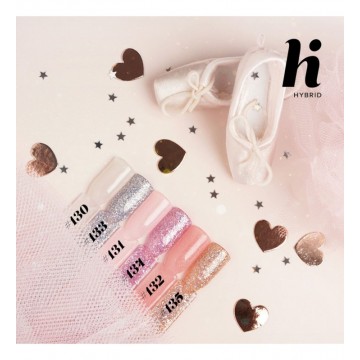 Гел лак 134 Glitter Ballet Slipper Hi Hybrid