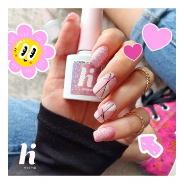 Гел лак 134 Glitter Ballet Slipper Hi Hybrid