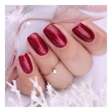 Гел лак 347 Pretty Red Glitter Semilac