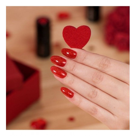 Гел лак 346 Chic Red Glitter Semilac