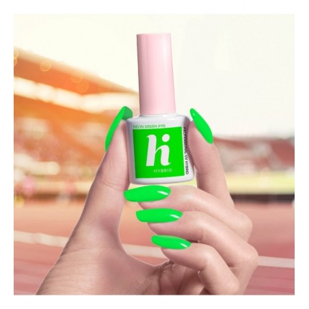 Гел лак 119 Neon Green Hi Hybrid