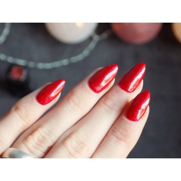 Гел лак 025 Glitter Red Semilac