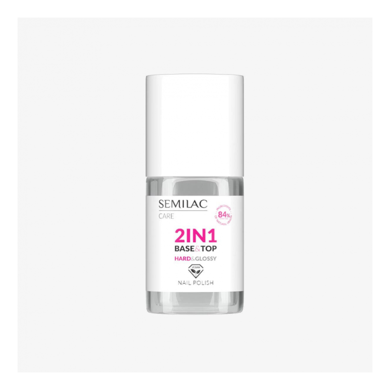База и топ 2в1 за обикновен лак Semilac Hard & Glossy