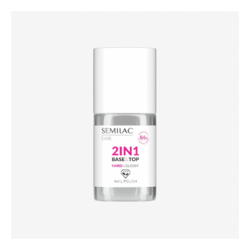 База и топ 2в1 за обикновен лак Semilac Hard & Glossy