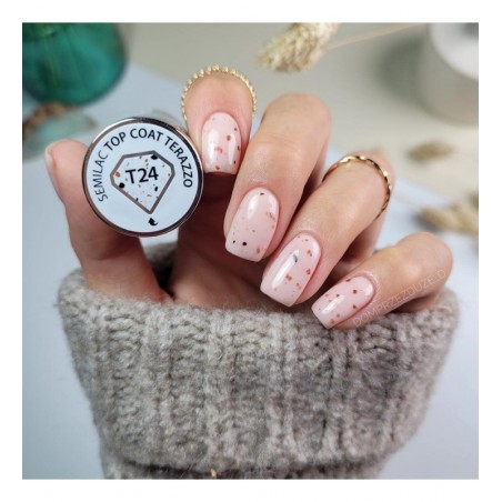 Топ с частици Semilac T24 Terazzo