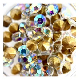 Камъчета обемни Crystal Clear AB злато