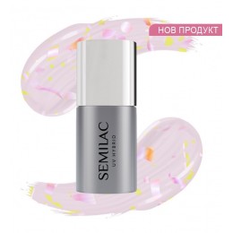 Топ с частици мат Semilac Т26 Peach Galaxy