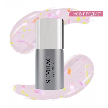 Топ с частици мат Semilac Т26 Peach Galaxy