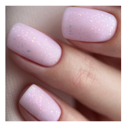 Топ с частици мат Semilac Т26 Peach Galaxy