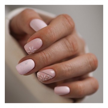 Топ с частици мат Semilac Т26 Peach Galaxy