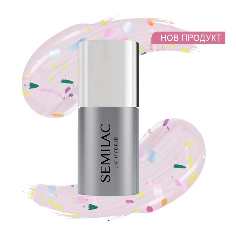 Топ с частици мат Semilac Т27 Violet Galaxy