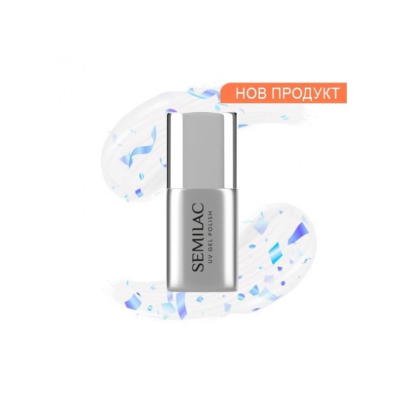 Топ със сини частици мат Semilac Т29 Snow Floe