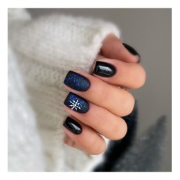 Топ със сини частици мат Semilac Т29 Snow Floe