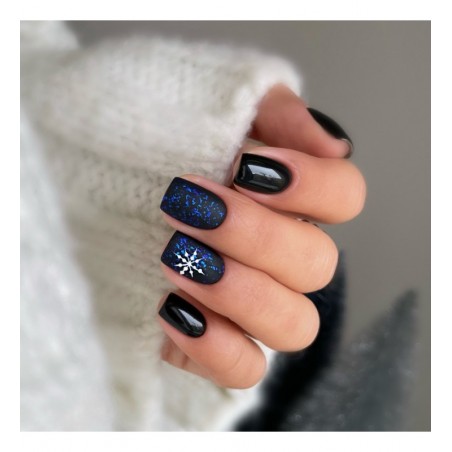 Топ със сини частици мат Semilac Т29 Snow Floe