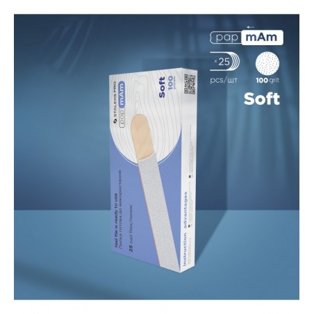 Абразиви Staleks Soft с дървена пиличка калъф 20 100 грит