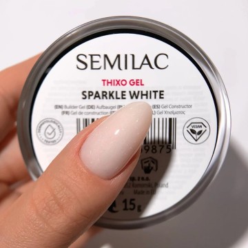 Гел Semilac Thixo Sprakle White 15 мл.