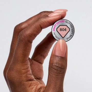 Гел в шише 804 Smart Builder Glitter Soft Beige Semilac 7 мл.