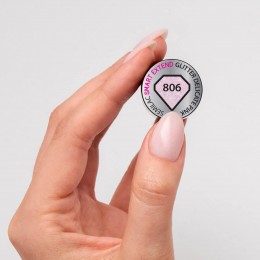 Гел в шише 806 Smart Builder Glitter Delicate Pink Semilac 7 мл.