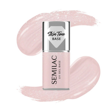 База Semilac Skin Tone Cover Glitter Beige 7 мл.