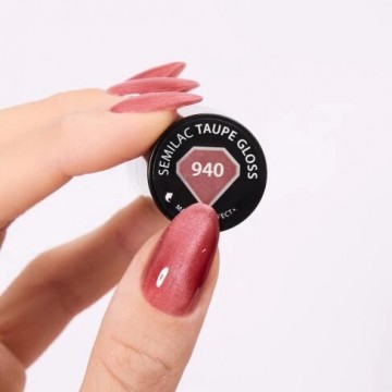 Гел лак Semilac 940 Taupe Gloss