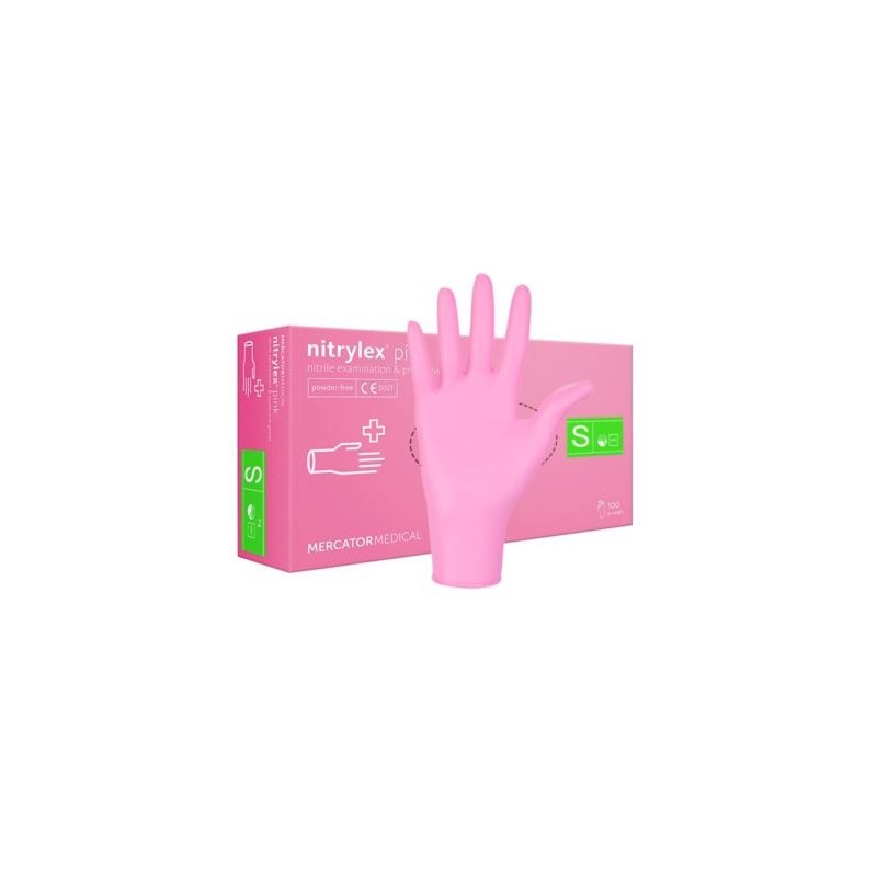 Ръкавици Nitrylex Pink M 100 бр.