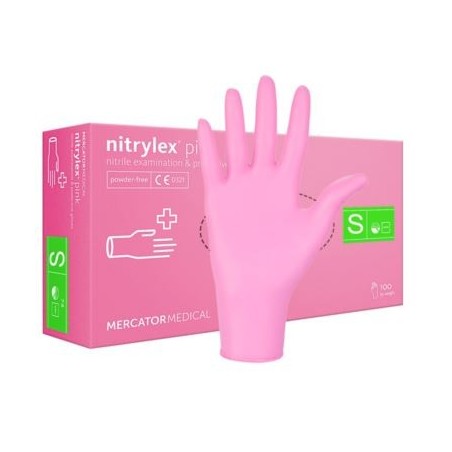 Ръкавици Nitrylex Pink M 100 бр.