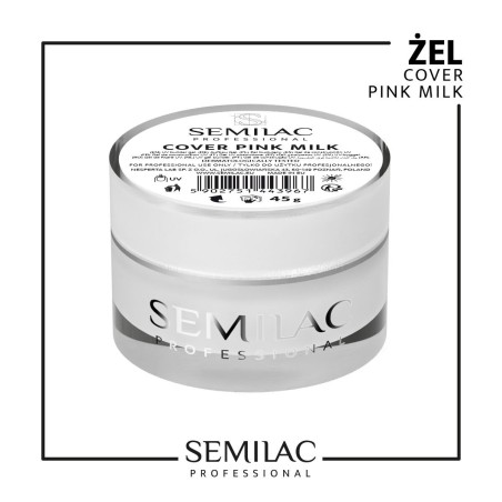 Гел Semilac Builder Cover Pink Milk 45 мл.