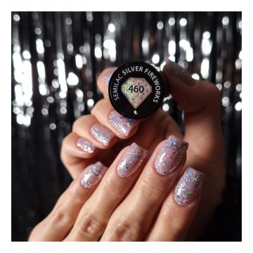 Гел лак 460 Silver Fireworks Semilac