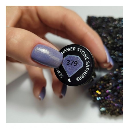 Гел лак 379 Shimmer Stone Sapphire Semilac