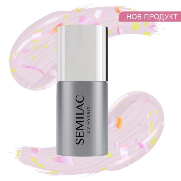 Топ с частици мат Semilac Т26 Peach Galaxy